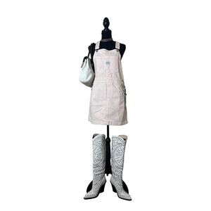 NWT Levi’s Pink Skirtall XS Workwear Overall Dress Denim Mini